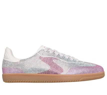Skechers Hotshot Timeless Shine sneaker covered in pink and silver rhinestones