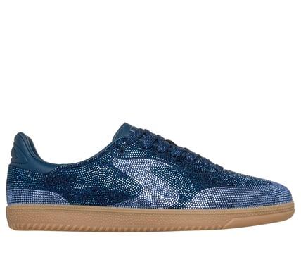 Blue Skechers Hotshot Timeless Shine sneaker covered in rhinestones
